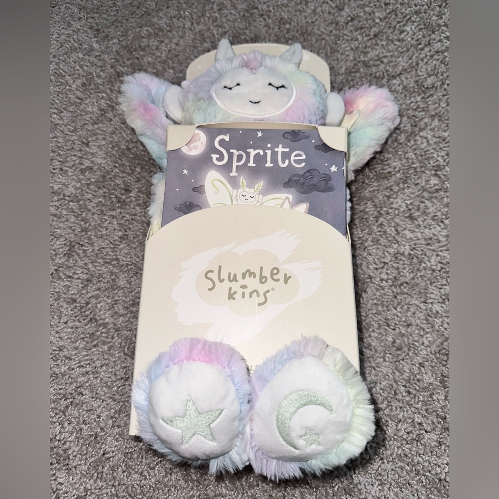 Slumberkins 14” Limited Edition Rainbow Sprite KIN/NEW Affirmation Card & Book